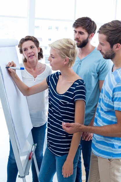 Equipo creativo de negocios en reunión