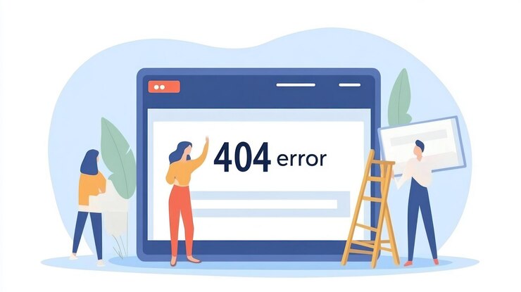 Foto un equipo está abordando un error 404 en una pantalla de computadora en un entorno de oficina brillante