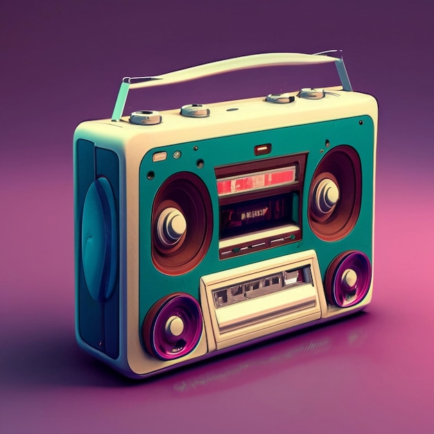 Equipo de grabación de época radio boombox portátil