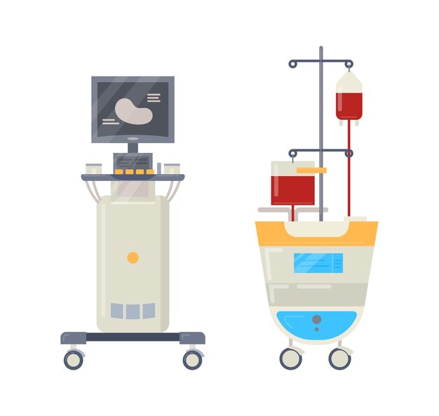 Equipo médico hospitalario Dispositivos médicos escáner de ultrasonido y sistema de transfusión de sangre