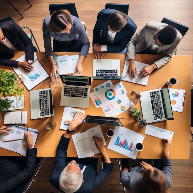 Foto equipo de negocios corporativos logrando éxito disfruta del día de apreciación de los empleados