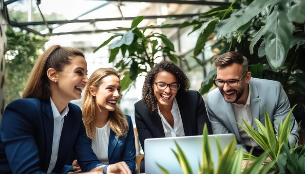 Equipo de negocios corporativos en una reunión