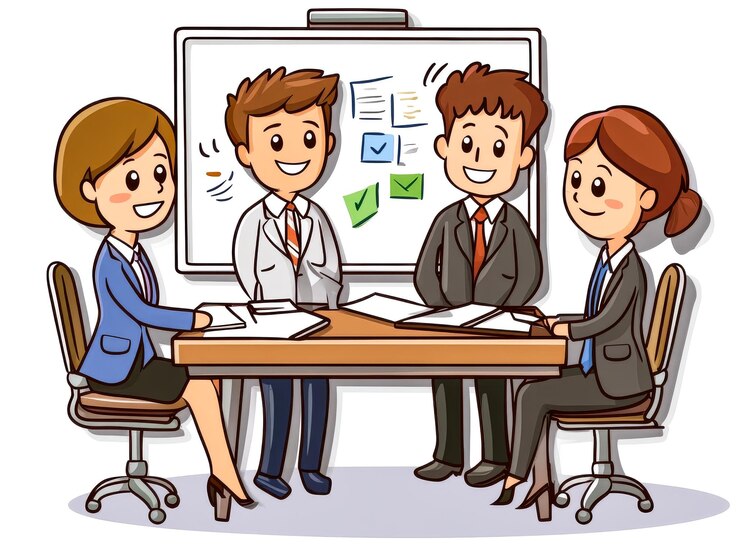 Equipo de negocios discutiendo la estrategia en una reunión