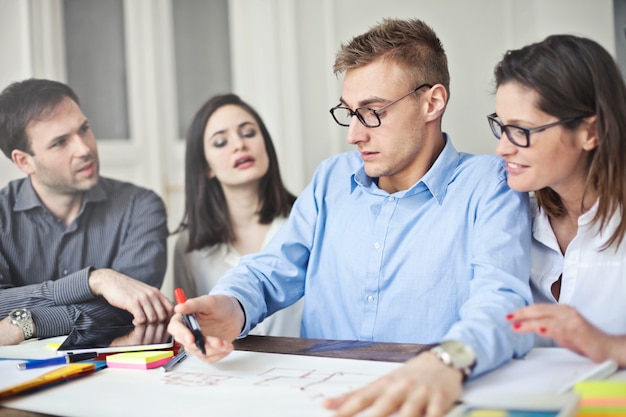 equipo de negocios en el trabajo