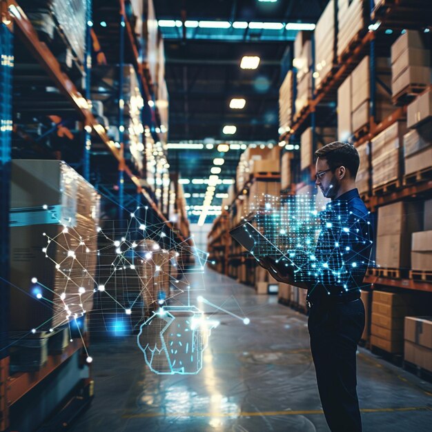 Un equipo que utiliza software ERP para administrar las operaciones de la cadena de suministro