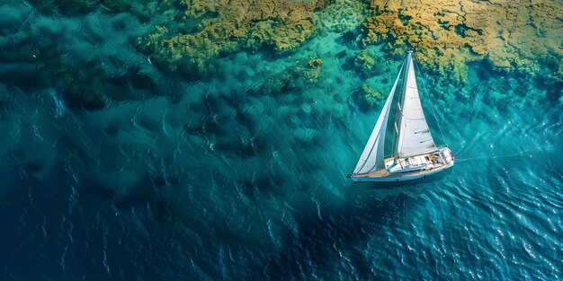 Equipo de seguridad para veleros y prevención de daños en aguas oceánicas claras Concepto Equipo de Seguridad para Veleros Prevención de daños Aguas oceánicas Aguas claras