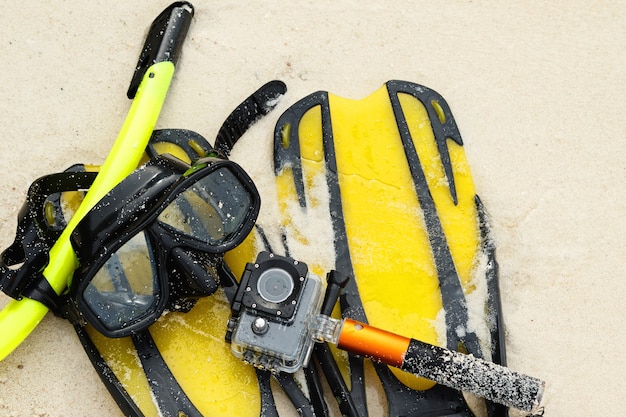 Equipo para snorkel y camara de accion