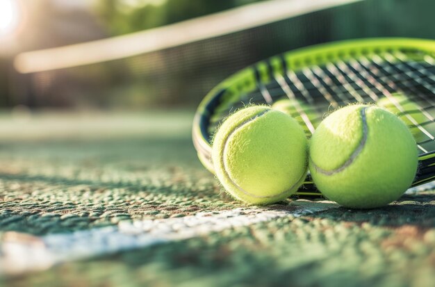 Equipo de tenis en la cancha