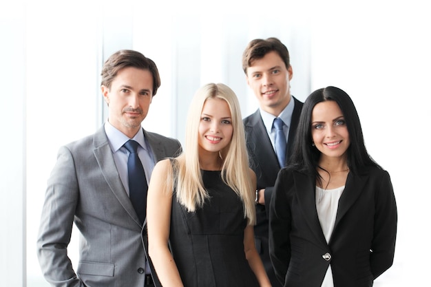 Foto equipo de trabajo feliz