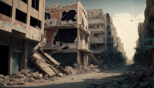 Erdbebenfotos in Syrien Generative Ai