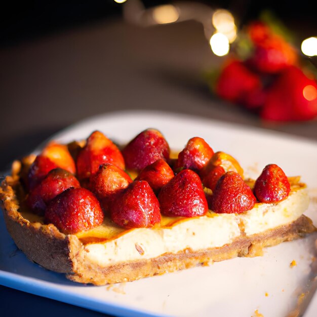 Foto erdbeer-biscoff-käsekuchen-tarte