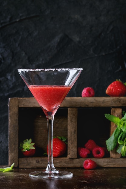Erdbeer-Dessert-Cocktail