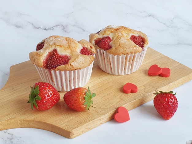 Erdbeer-Muffins Knuspriger Cupcake