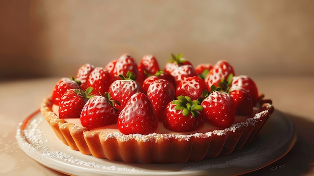 Foto erdbeer-torte aus gebäck