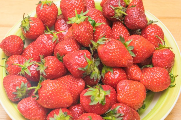 Erdbeere Frische Bio-Beeren Makro Fruchthintergrund