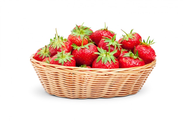 Erdbeere getrennt auf weißem Hintergrund