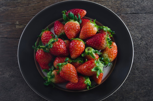 Erdbeeren auf Teller