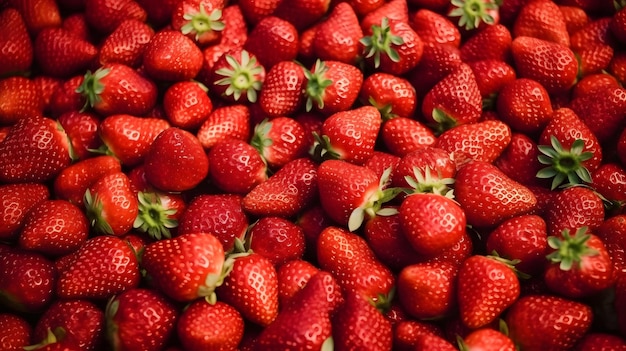 Erdbeeren-Hintergrund Erdbeer-Food-Hintergrund