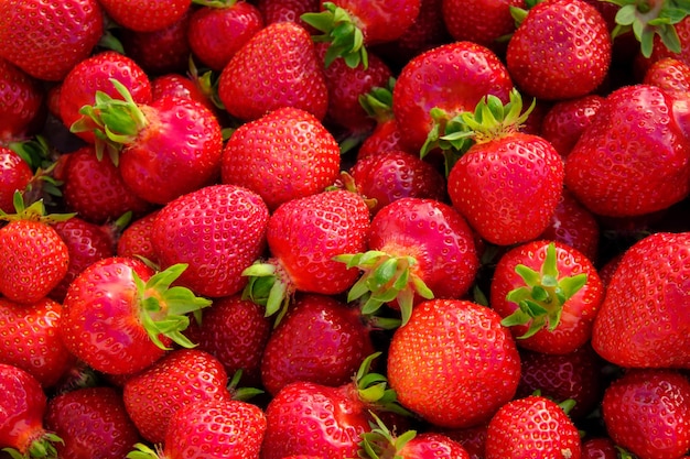 Erdbeeren-Hintergrund Erdbeer-Food-Hintergrund