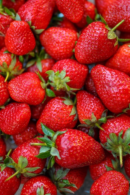 Erdbeeren-Hintergrund Erdbeer-Food-Hintergrund