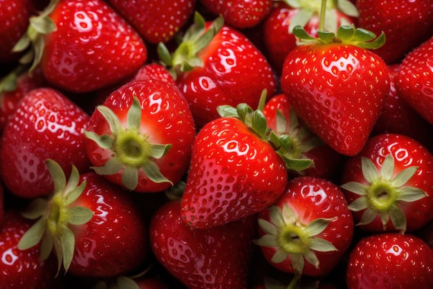 Erdbeeren Hintergrund reife frische Früchte Nahaufnahme