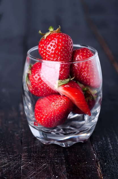 Erdbeeren in einem Glas