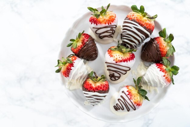 Erdbeeren in Schokolade