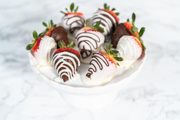 Erdbeeren in Schokolade