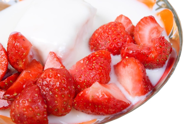 Erdbeeren und Joghurt