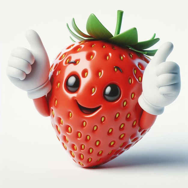 Foto erdbeerenbeere lustige figur kinder bild clipart erdbeeren zeichnung