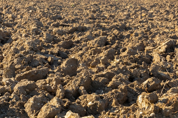 Erde auf einem Gebiet für landwirtschaftlichen Anbau