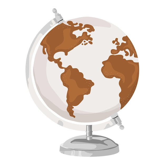 Erdglobe png ästhetische Illustration durchsichtiger Hintergrund