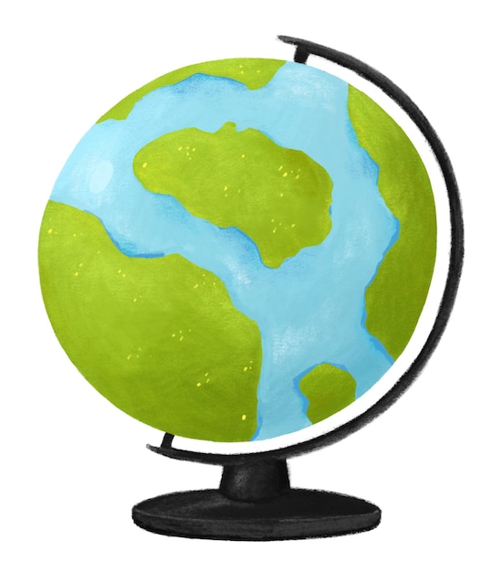 Erdglobe png ästhetische Illustration durchsichtiger Hintergrund