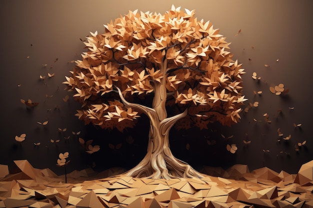 Erdiger Charme des Brown Paper Tree