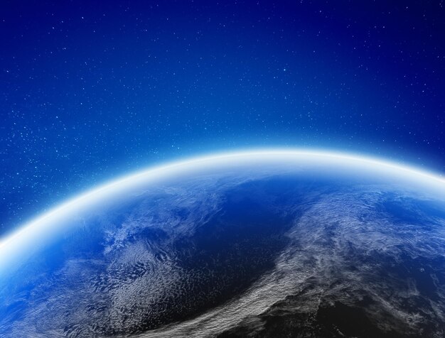 Erdklima aus dem Weltraum Elemente dieses Bildes, das von der NASA 3D-Rendering geliefert wurde