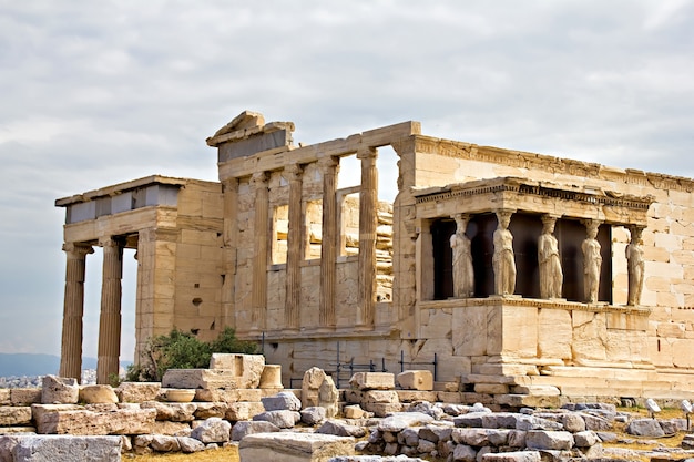 Erechtheum-Tempelruinen auf der Akropolis, Athen, Griechenland