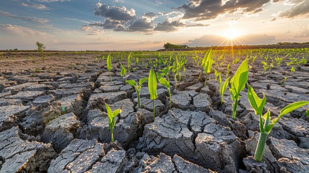 Erforschen Sie die visuelle Geschichte des Übergangs des Klimawandels von Dürre zu grünem Wachstum