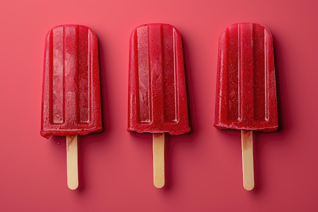 Erfrischende rote Popsicle-Lust