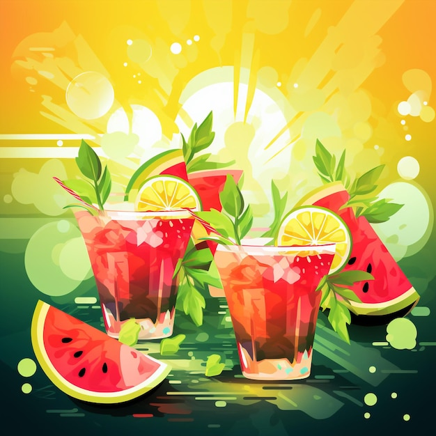 Erfrischende Wassermelonen-Soiree