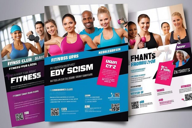 Erfrischender Flyer für Fitnesskurse