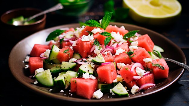 erfrischender Sommerfrucht- und Beersalat