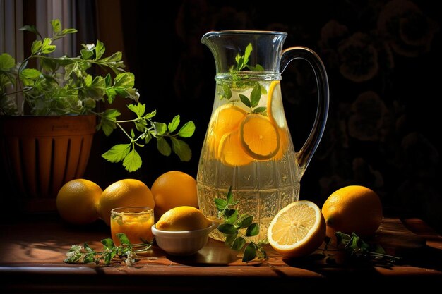 Foto erfrischendes zitrus-elixir hochwertige frische fruchtsaft-bildfotografie