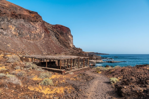 Erholungsgebiet zum Grillen am Strand von Tacoron auf El Hierro Kanarische Inseln