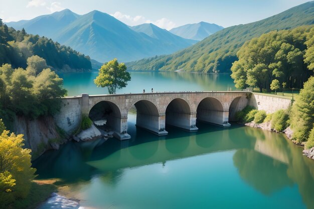 Erholungsort National 5A landschaftlich reizvoller Ort Grüner Berg Sauber Grüner Süßwassersee natürliche Landschaft