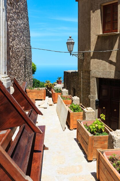 Erice-Straße Sizilien Italien