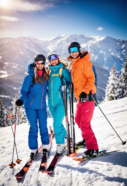 Foto erinnerungen in den schnee geschnitzt ein wochenende im skigebiet mit freunden