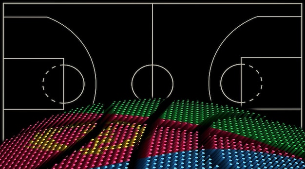 Eritreia Fundo da quadra de basquete Bola de basquete