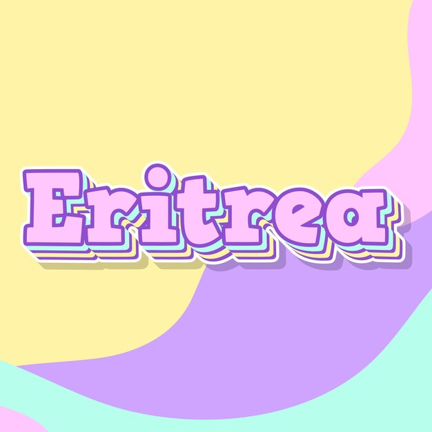 Eritreia tipografia design 3D texto bonito palavra foto de fundo legal jpg