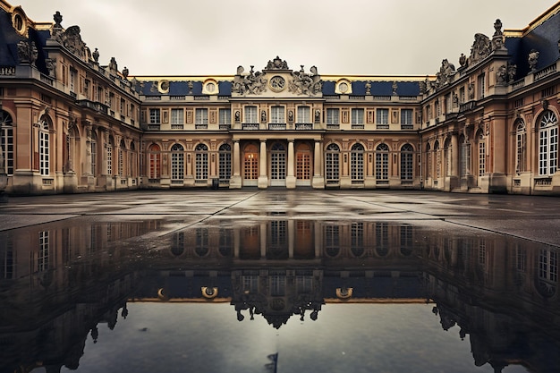 Erkunden Sie das opulente französische Schloss Versailles und seine lebendigen, farbenprächtigen Gärten