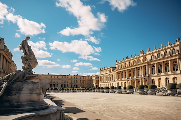 Erkunden Sie das opulente französische Schloss Versailles und seine lebendigen, farbenprächtigen Gärten